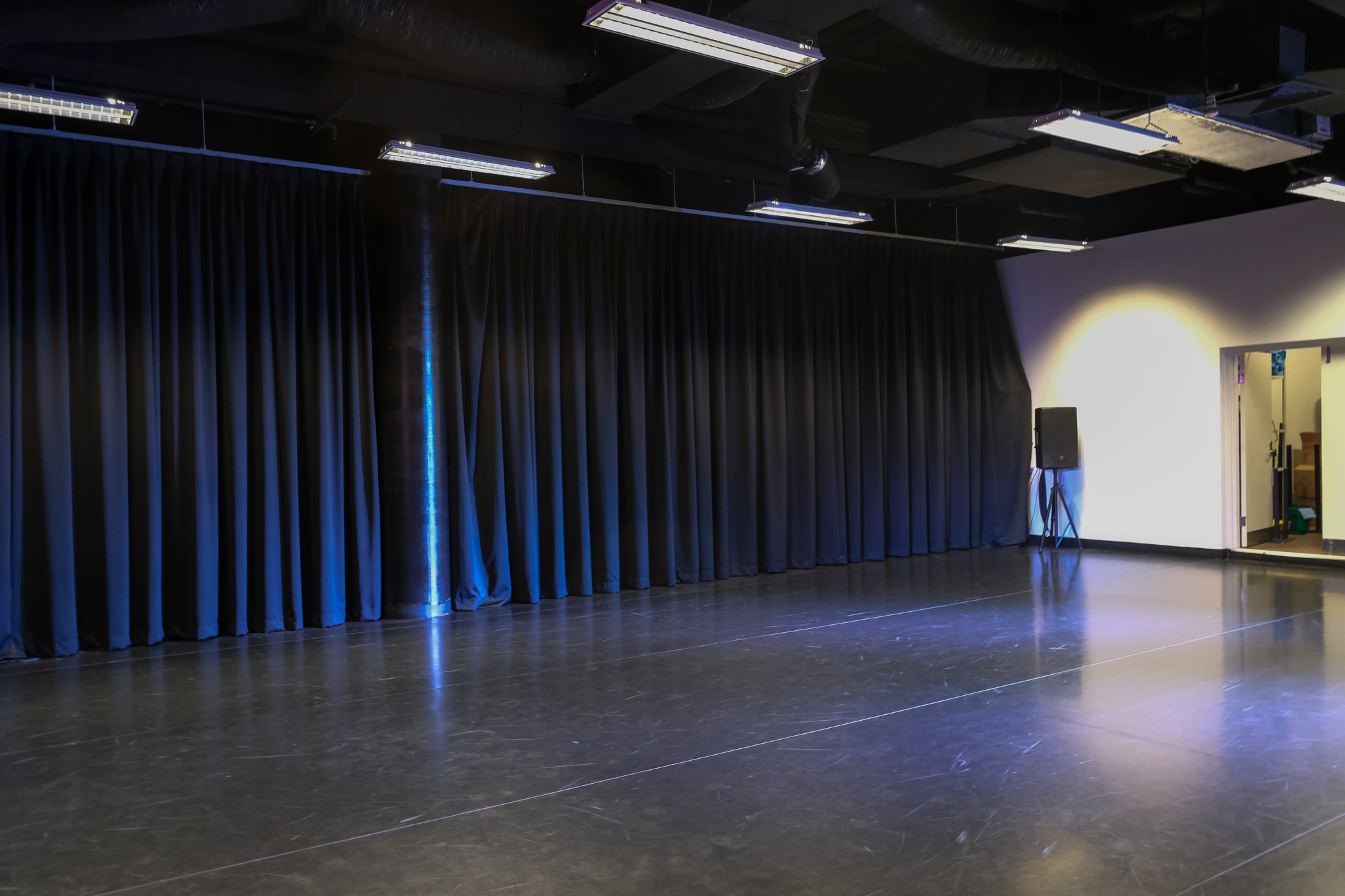 The Studio set up as a performance space.